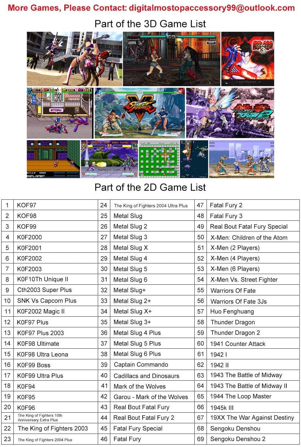 MOSTOP 3D & 2D Arcade Video Game Console 2680 Games in 1 Pandora's Box 180 3D Games 1080P HD 2 Players Arcade Machine - JOY2ESpree