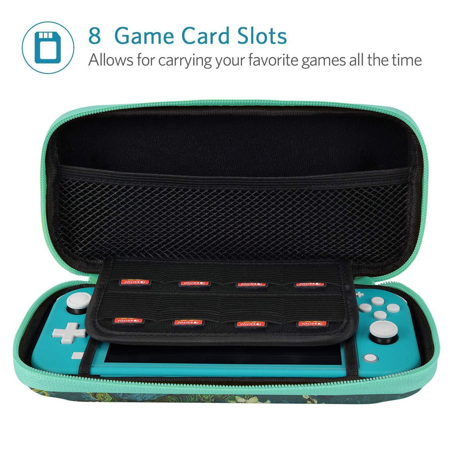 CoBak Carrying Case for Nintendo Switch Lite - with 1 Screen Protector, 1 Grip Case and 4 Thumb Grip Caps. - JOY2ESpree