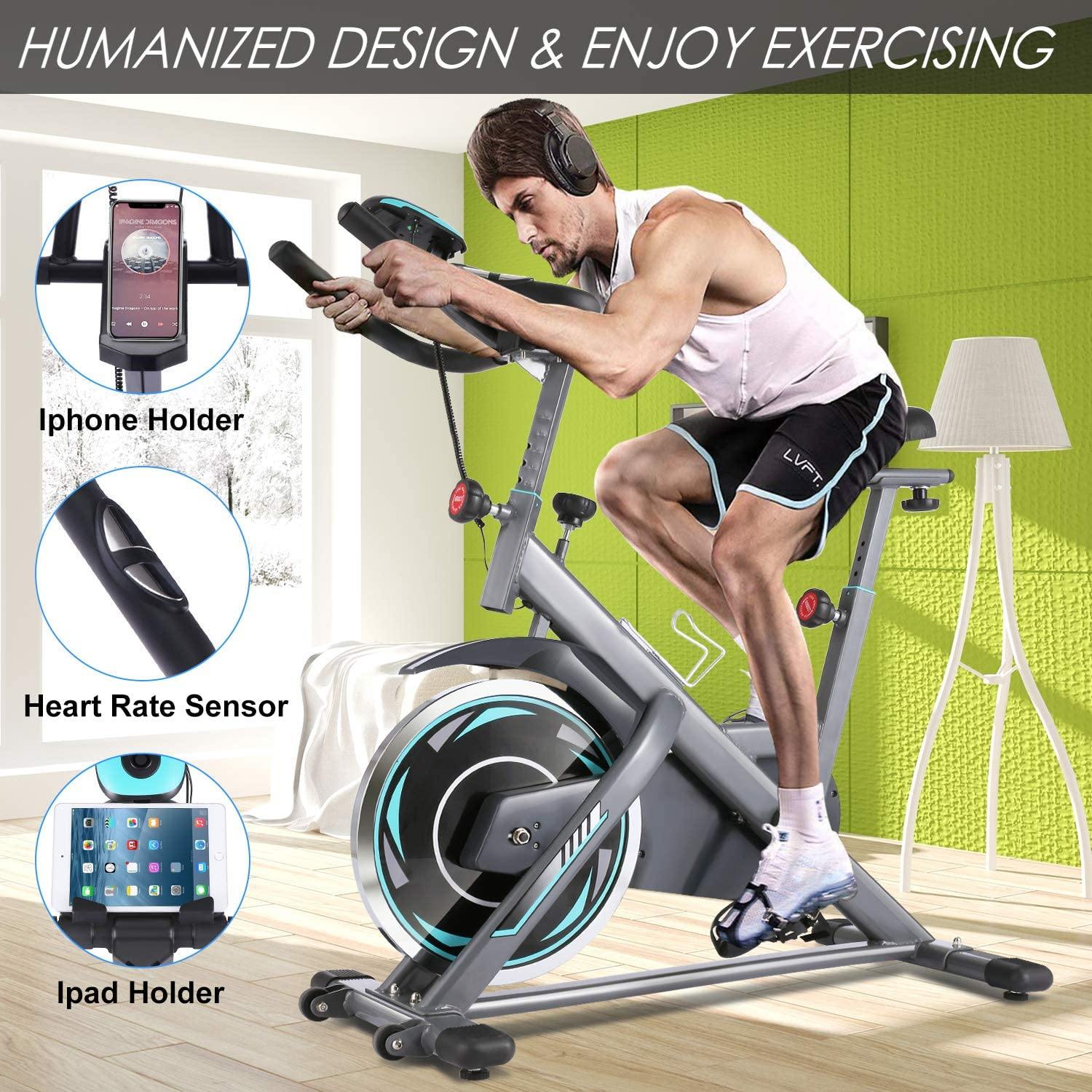 FUNMILY Indoor Exercise Bike Stationary, Cycling Bike-Belt Drive - JOY2ESpree