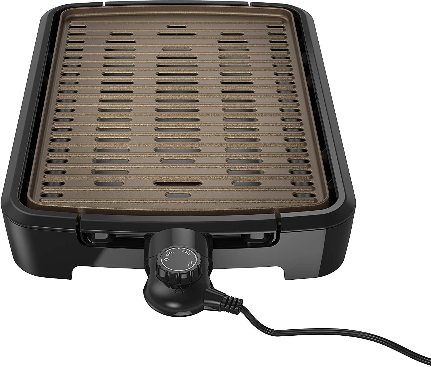 George Foreman GFS0090SB Open Grate Smokeless Grill, Black, Family Size - JOY2ESpree