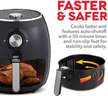 
                        
                          Load image into Gallery viewer, Dash DFAF455GBAQ01 Deluxe Electric Air Fryer + Oven Cooker with Temperature Control
                        
                      