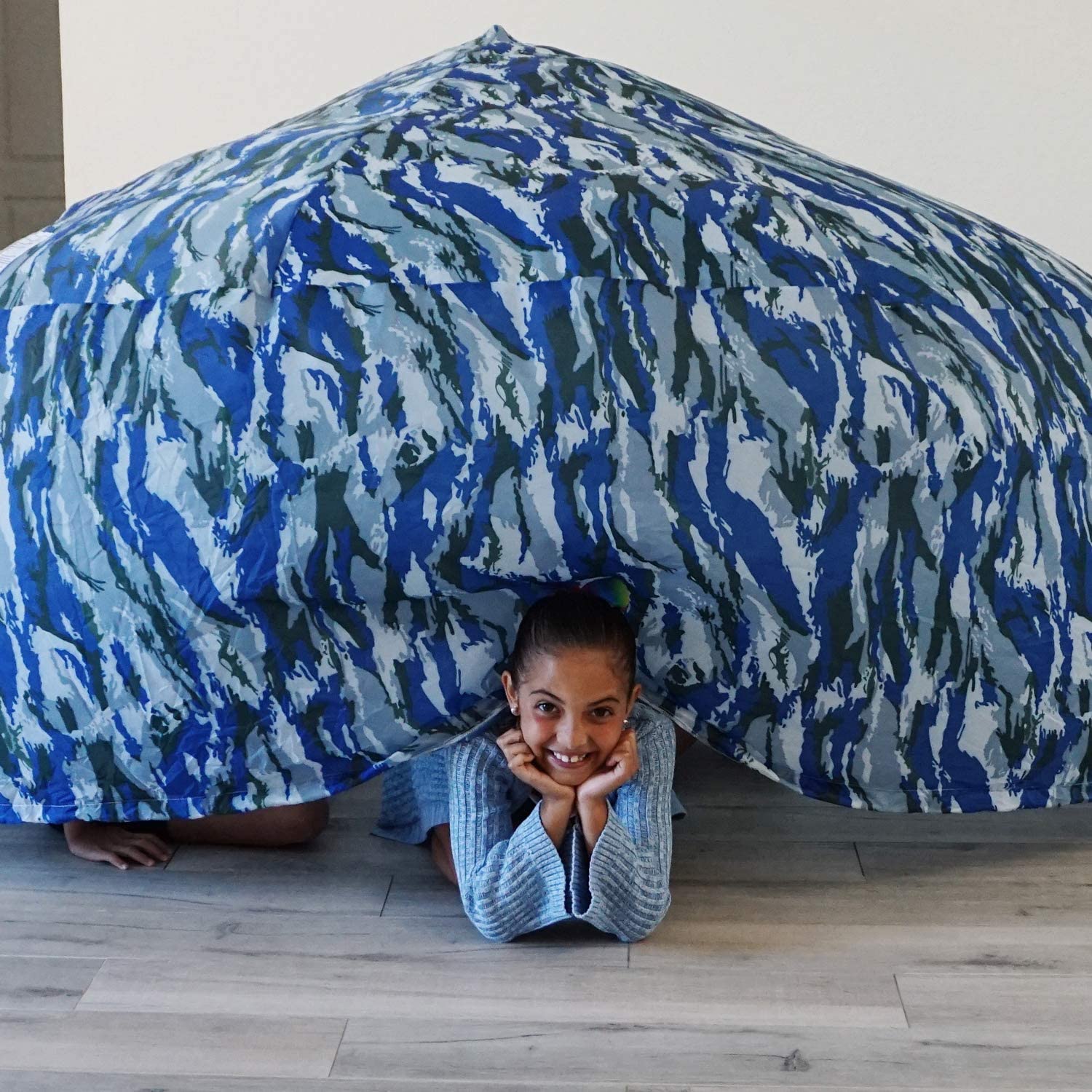 The Original AirFort Build A Fort in 30 Seconds, Inflatable Fort for Kids (Ocean Camo)