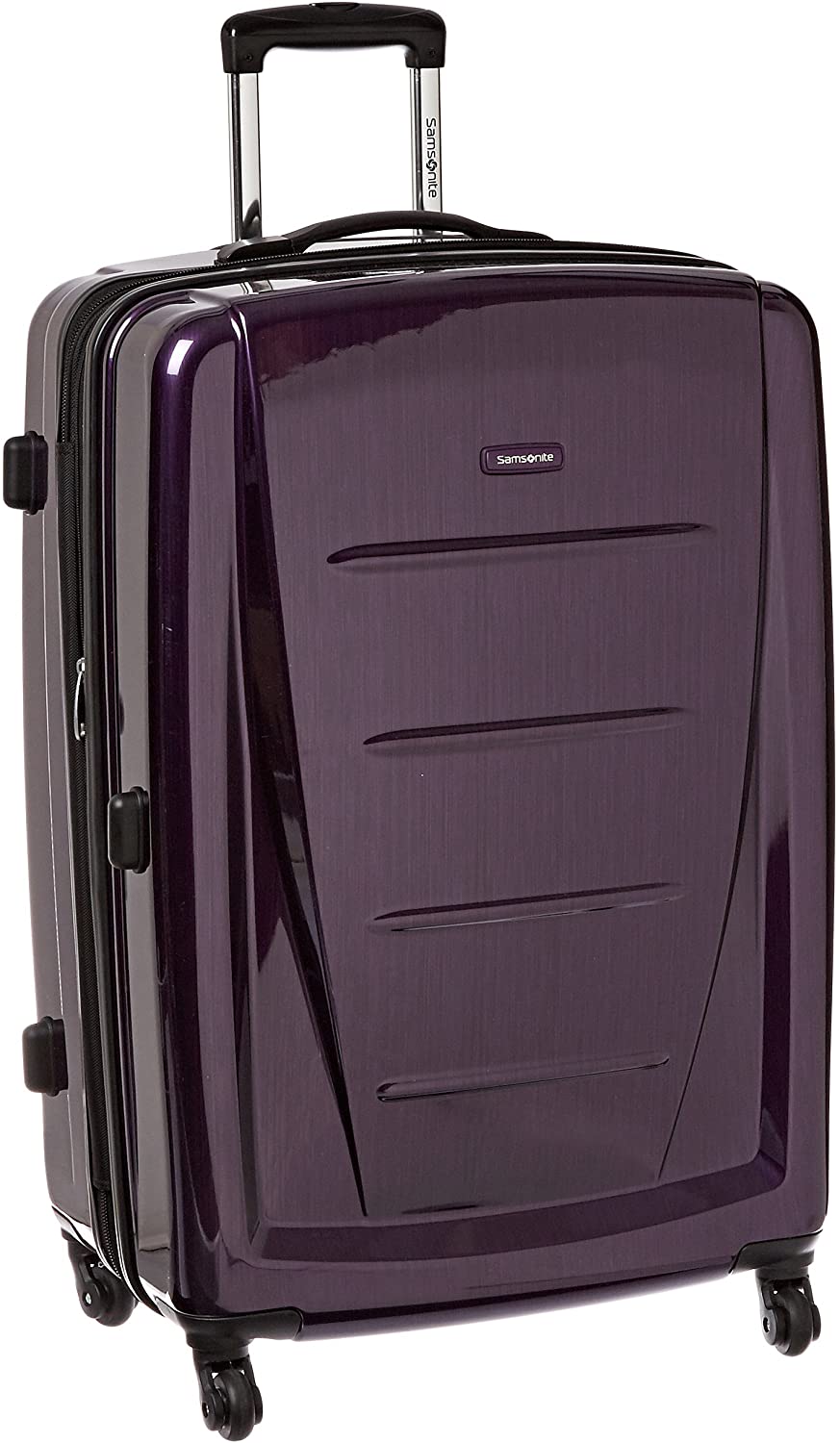 Samsonite Winfield 2 Hardside Expandable Luggage with Spinner Wheels, Charcoal, Checked-Large 28-Inch