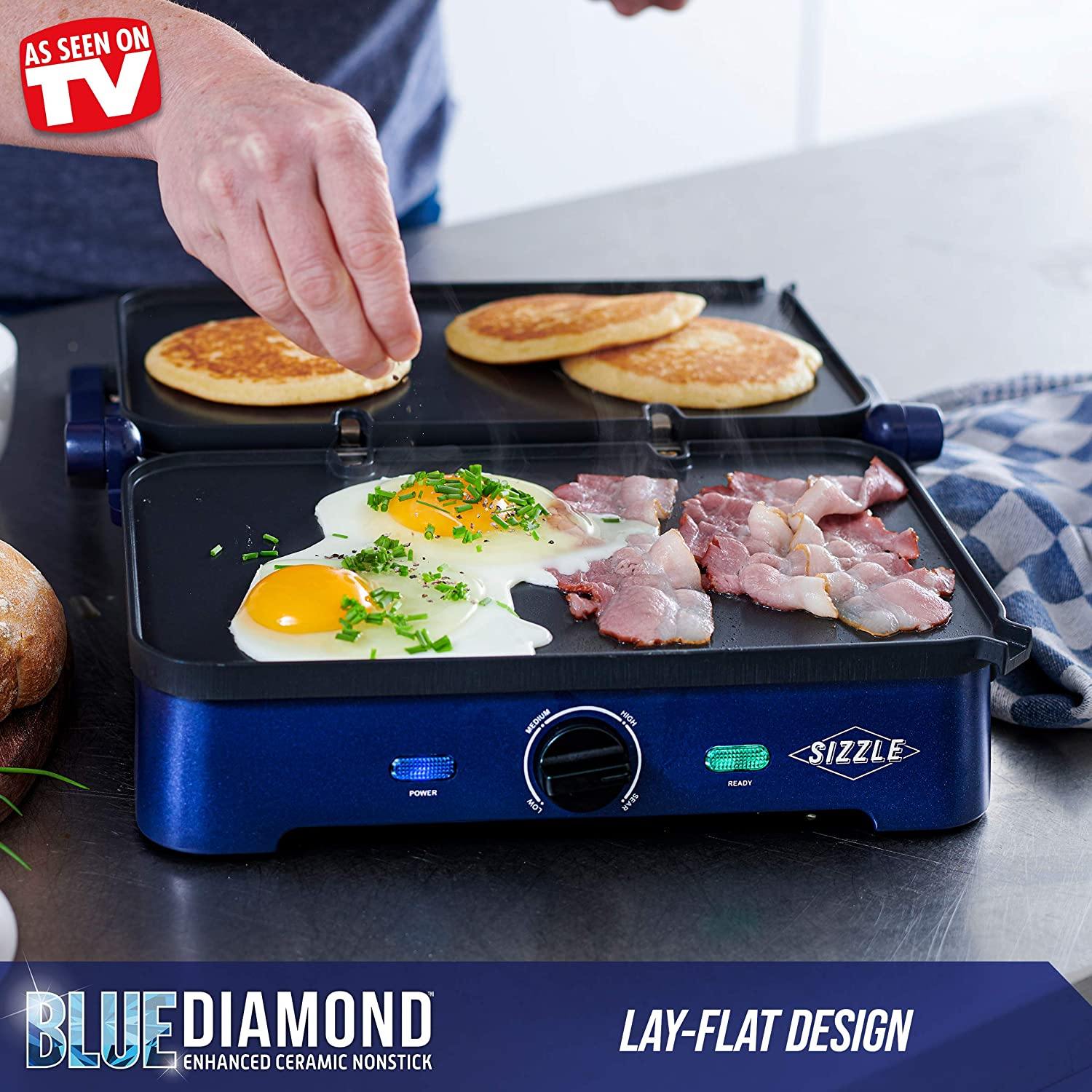 Blue Diamond Cookware Sizzle Griddle Ceramic Nonstick Electric Griddle - JOY2ESpree