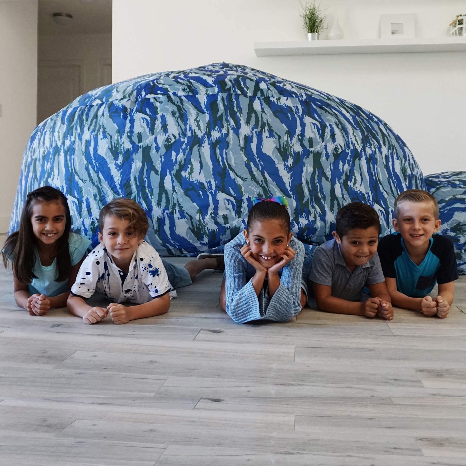 The Original AirFort Build A Fort in 30 Seconds, Inflatable Fort for Kids (Ocean Camo)