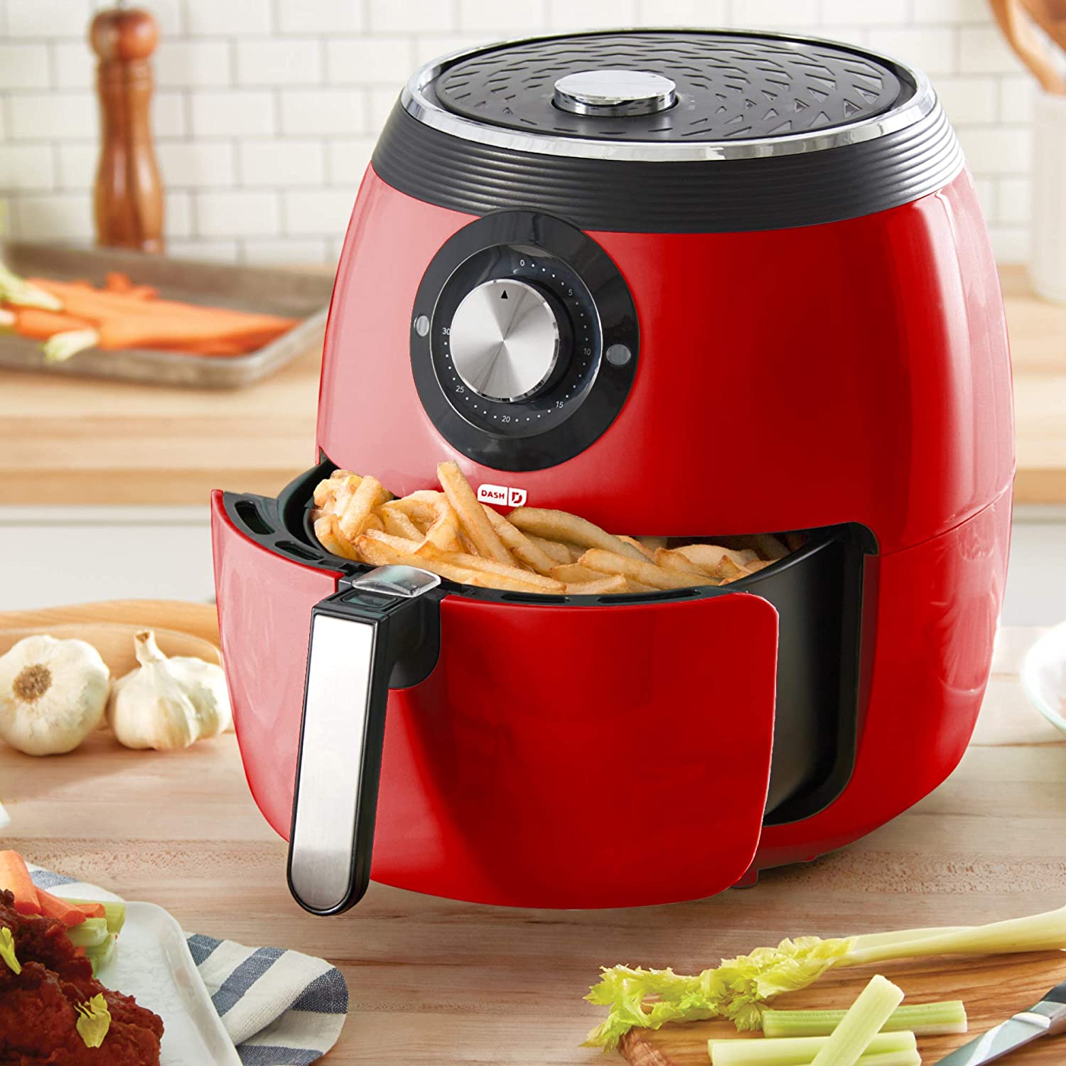 Dash DFAF455GBAQ01 Deluxe Electric Air Fryer + Oven Cooker with Temperature Control