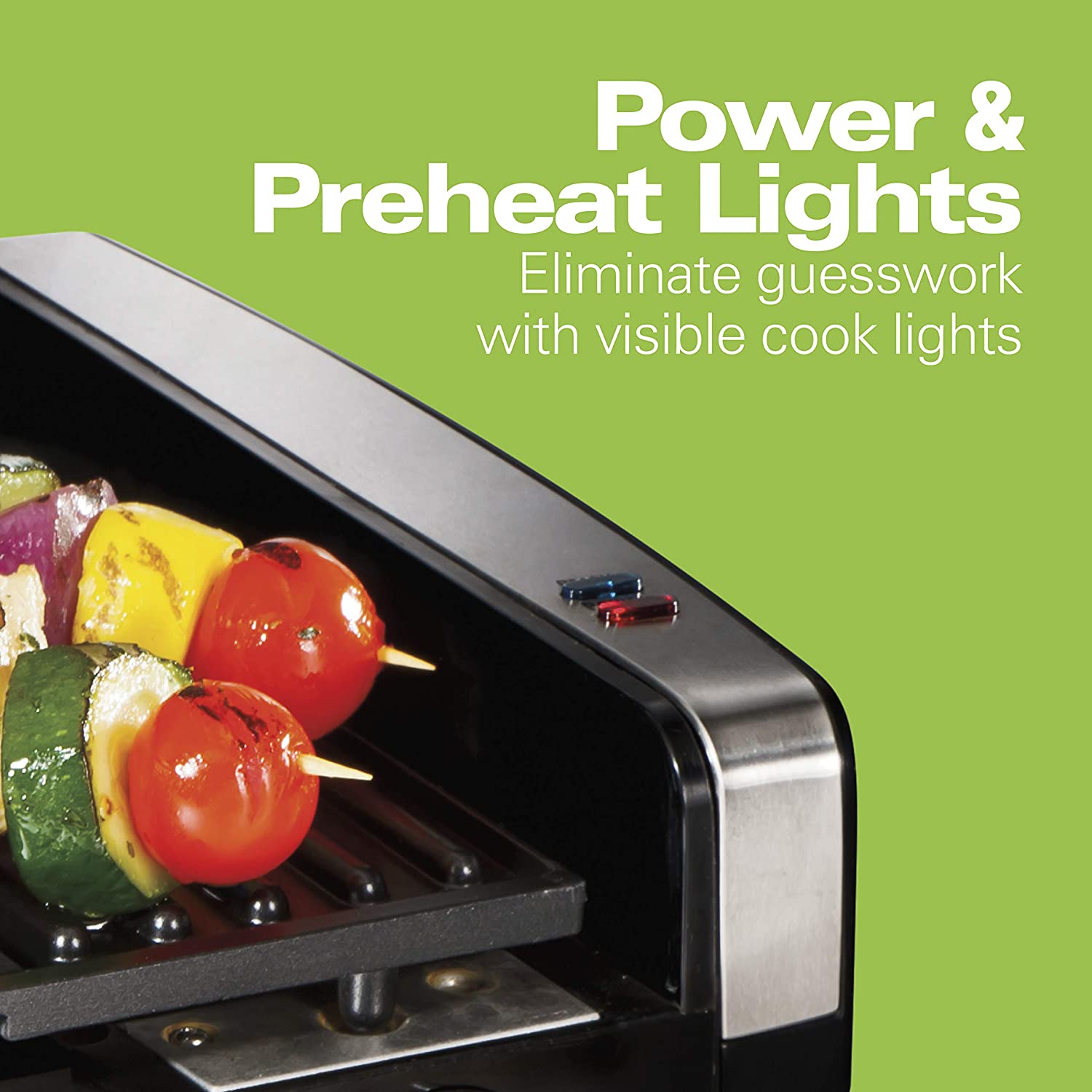 Hamilton Beach Electric Indoor Searing Grill with Viewing Window and Removable Easy-to-Clean Nonstick Plate - JOY2ESpree
