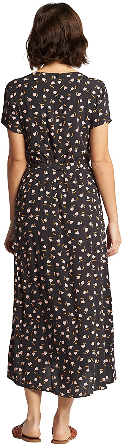 Billabong Women's Dress Wrap Front Mid Length