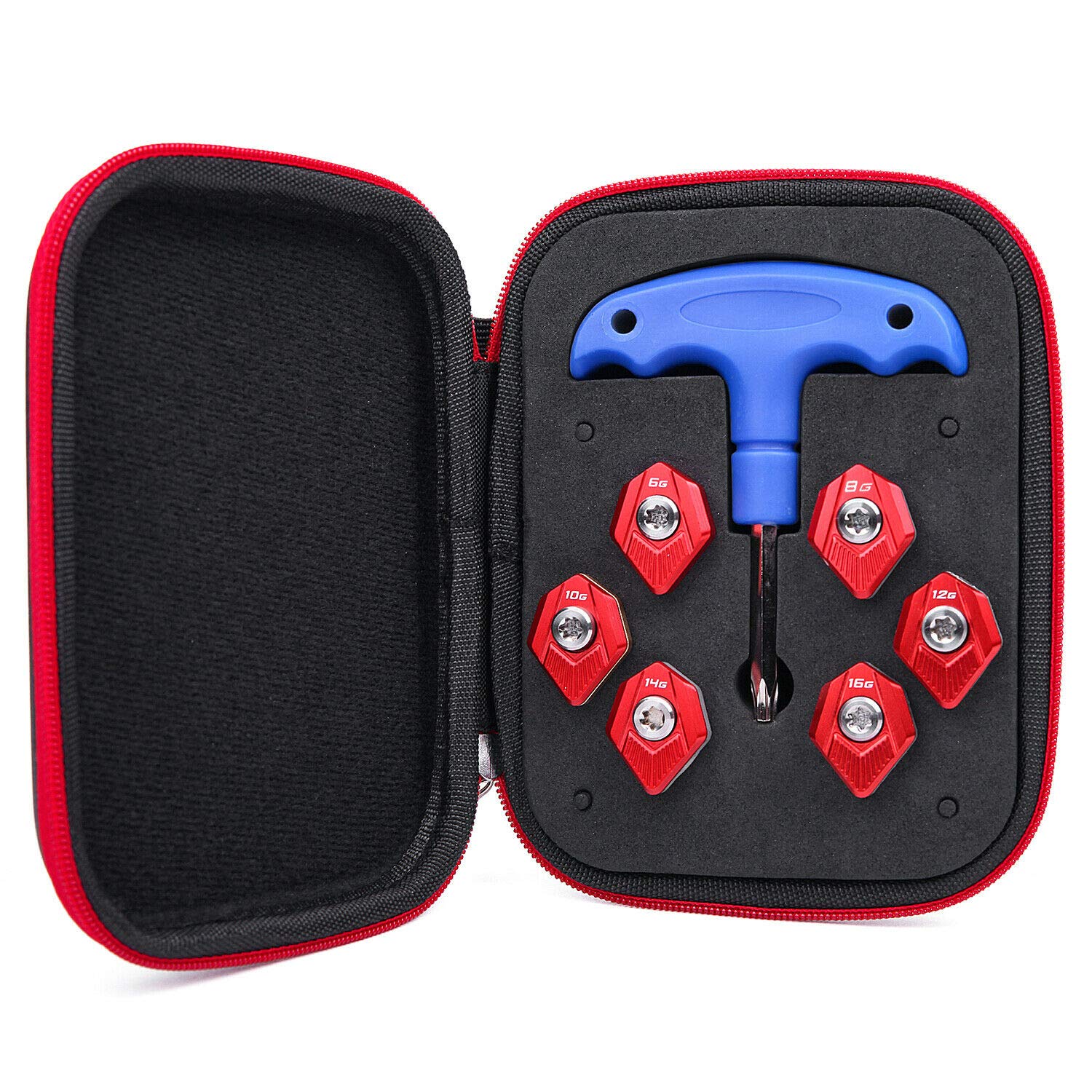 Gofotu 1 Set Aftermarket Golf Weight Tool Kit Fit Cobra SZ Speedzone Driver Red 6g,8g,10g,12g,14g,16g+Wrench+case - JOY2ESpree
