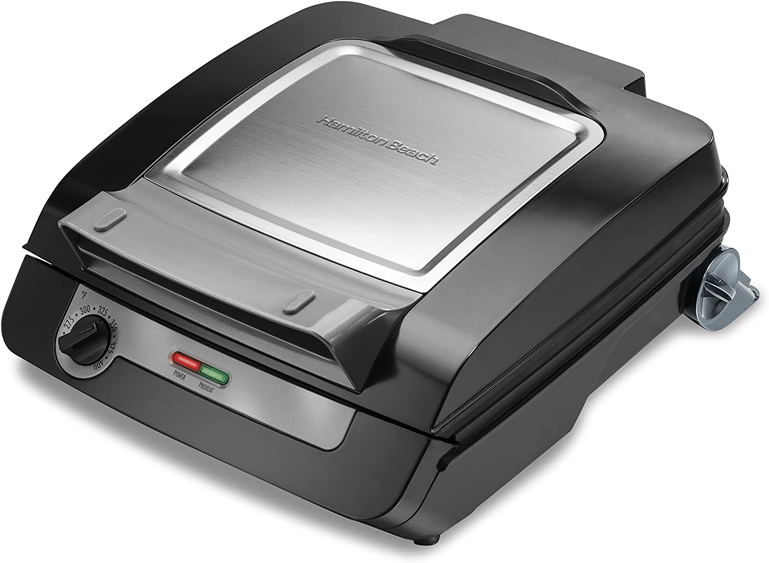 Hamilton Beach Electric Indoor Searing Grill with Viewing Window and Removable Easy-to-Clean Nonstick Plate - JOY2ESpree