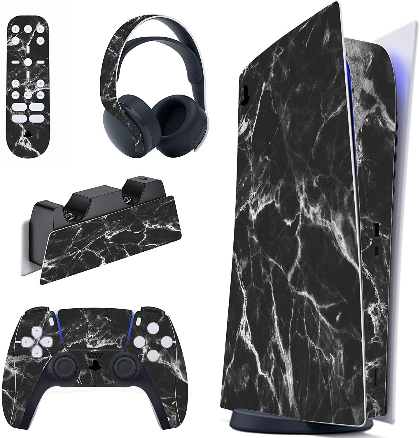 PlayVital Blue Nebula Full Set Skin Decal for PS5 Console Digital Edition - JOY2ESpree