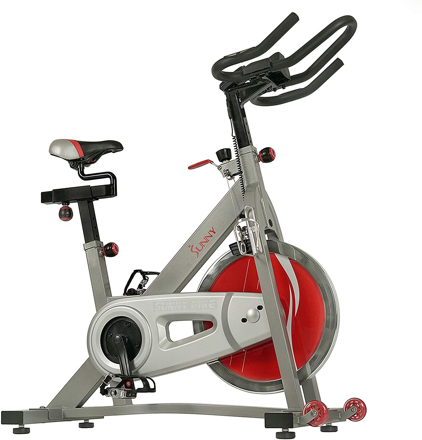 Sunny Health & Fitness Indoor Cycling Exercise Bike with 40 LB Flywheel and Dual Felt Resistance - Pro / Pro II - JOY2ESpree