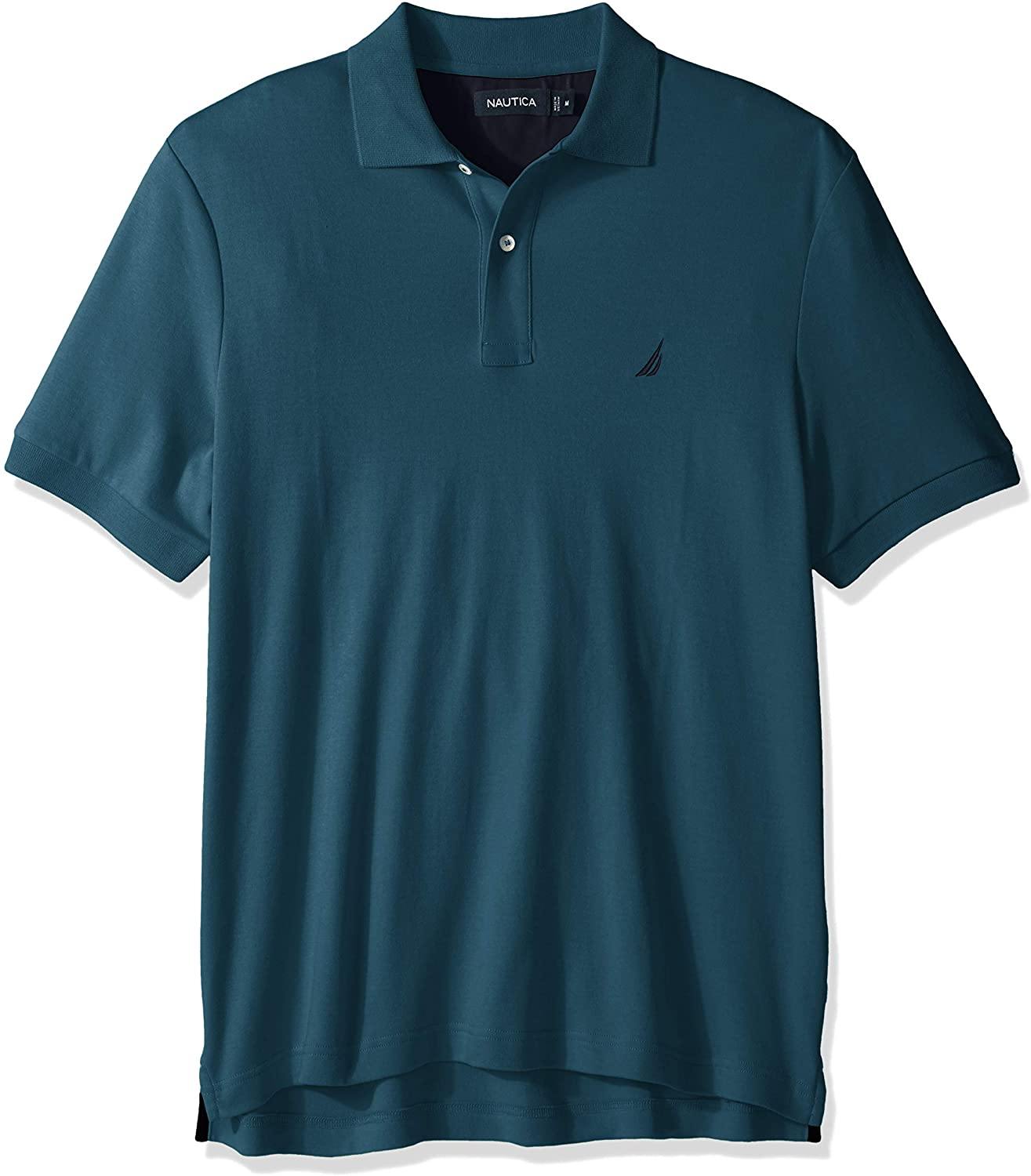 Nautica Men's Classic Fit Short Sleeve Solid Soft Cotton Polo Shirt - JOY2ESpree