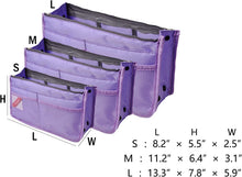 
                        
                          Muat gambar ke penampil Galeri, Vercord Updated Purse Handbag Organizer Insert Liner Bag in Bag 13 Pockets Purple Small
                        
                      