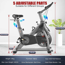 
                        
                          Cargar imagen en el visor de la galería, Heka Exercise Bike Indoor Cycling Bike Stationary Spin Bike 440lbs Weight Capacity - JOY2ESpree
                        
                      