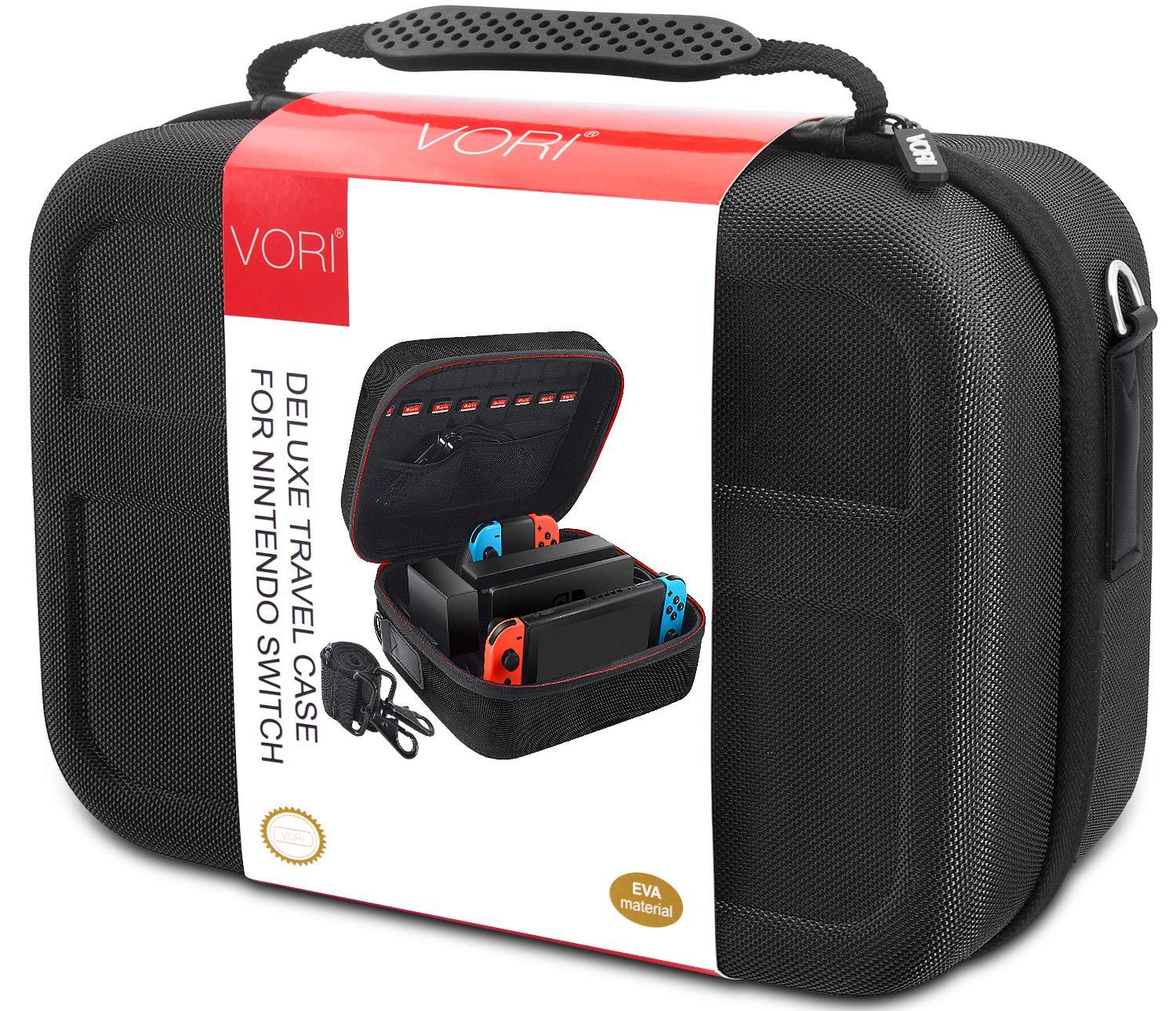 Carrying Case for Nintendo Switch, VORI Travel Games Storage Bag for Nintendo Switch Console & Accessories, Army Green - JOY2ESpree