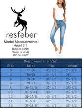 
                        
                          गैलरी व्यूवर में इमेज लोड करें, Resfeber Women's Ripped Boyfriend Jeans Cute Distressed Jeans Stretch Skinny Jeans with Hole
                        
                      