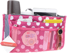 
                        
                          Load image into Gallery viewer, Vercord Purse Organizer Insert for Handbags Bag Organizers Inside Tote Pocketbook Women Nurse Nylon 13 Pockets Black Medium
                        
                      