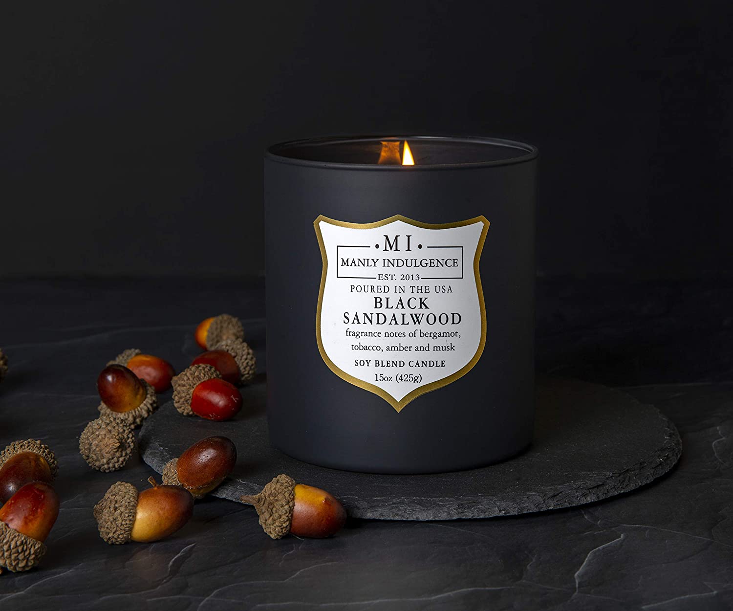 Manly Indulgence Sea Salt & Ginger Scented Jar Candle, 15 Oz, White