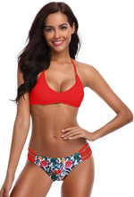 
                        
                          画像をギャラリービューアに読み込む, SHEKINI Women's Floral Printing Cutout Strappy Halter Swimsuits Bikini Suits
                        
                      