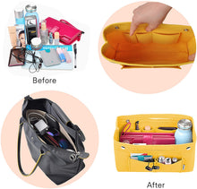 
                        
                          画像をギャラリービューアに読み込む, Vercord Felt Tote Handbag Purse Pocketbook Organizer Insert Divider Shaper Bag in Bag
                        
                      