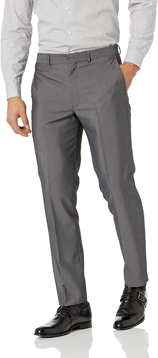 Unlisted by Kenneth Cole Men's 2 Button Slim Fit Suit with Hemmed Pant