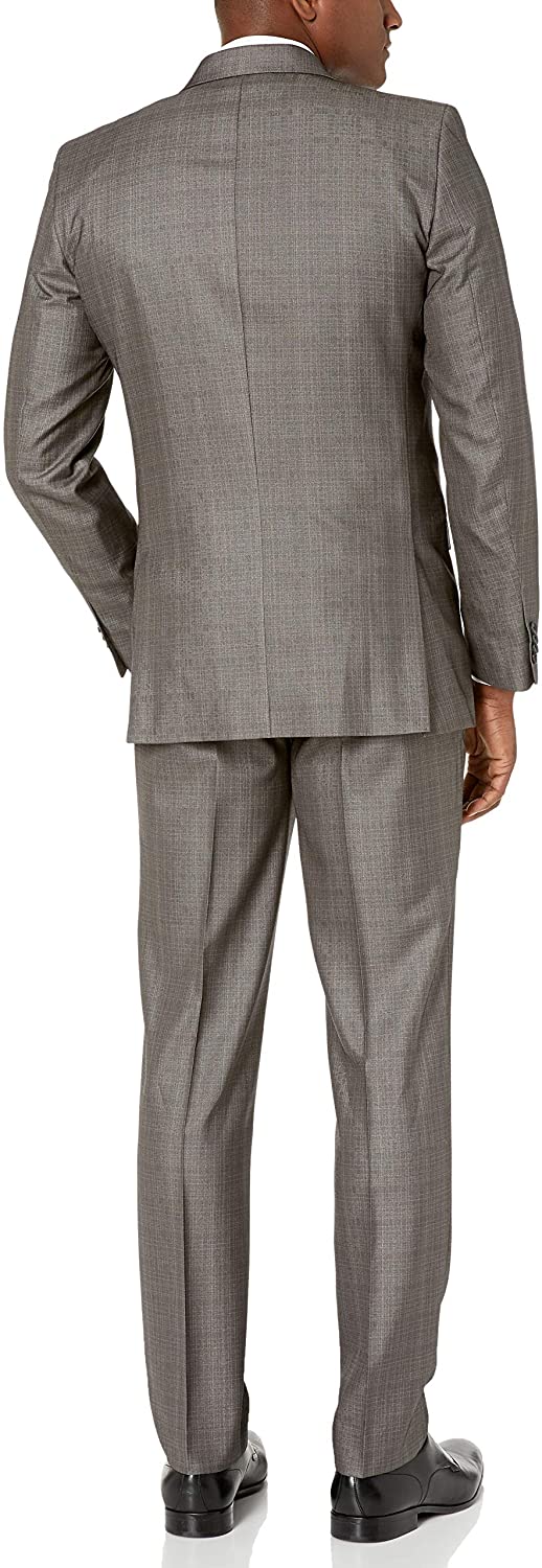 Unlisted by Kenneth Cole Men's 2 Button Slim Fit Suit with Hemmed Pant