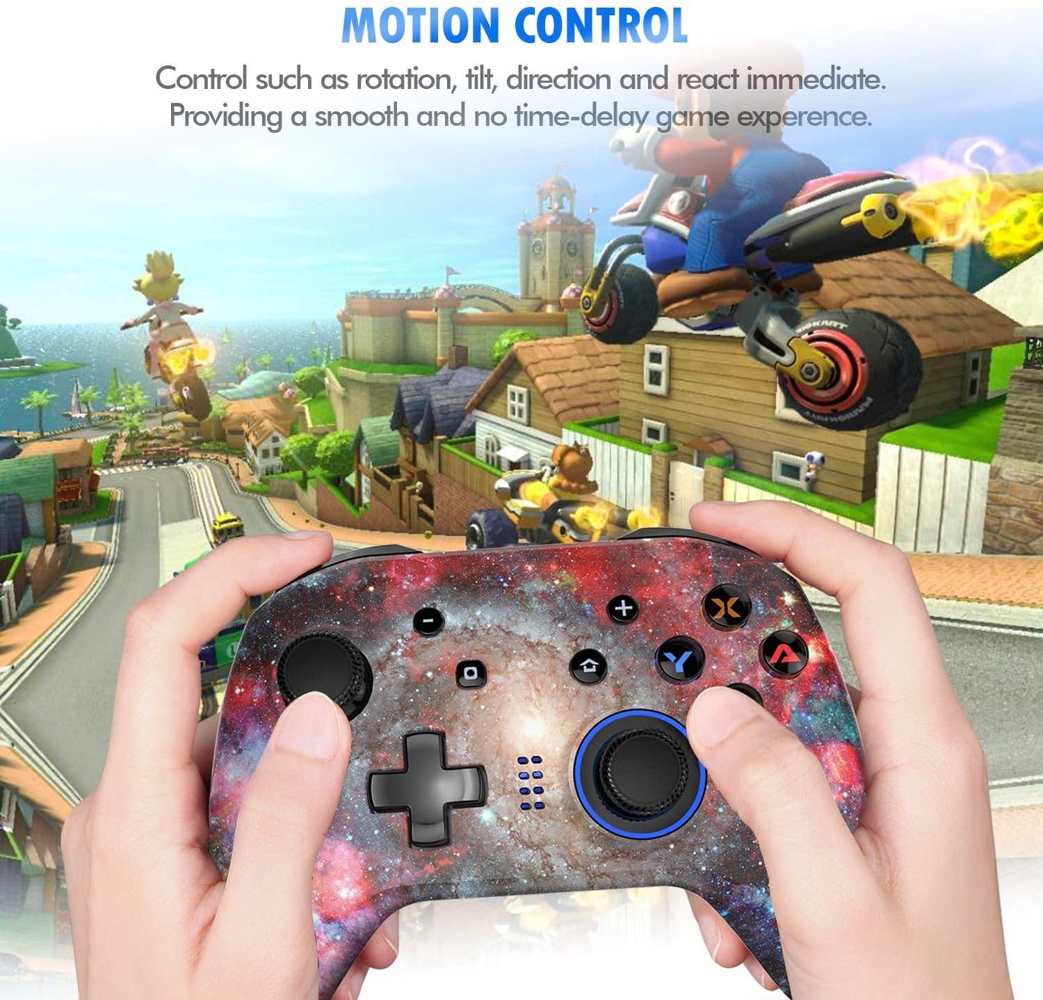 Wireless Controller for Nintendo Switch, Gamepad Joystick with Dual Vibration and Turbo for Switch, Pro, Windows XP/10/7/8/8.5 - JOY2ESpree