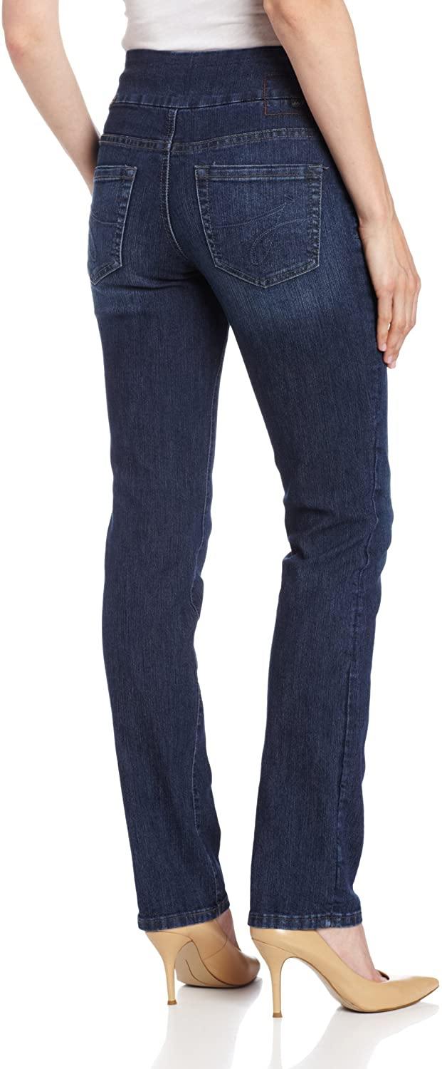 Jag Jeans Women's Petite Peri Pull On Straight Leg Jean