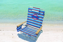 
                        
                          Load image into Gallery viewer, Tommy Bahama 5-Position Classic Lay Flat Folding Backpack Beach Chair
                        
                      