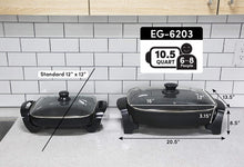 
                        
                          Cargar imagen en el visor de la galería, Elite Gourmet EG-6203 PFOA-Free 16"x 3"x3.2" Scratch Resistant - JOY2ESpree
                        
                      