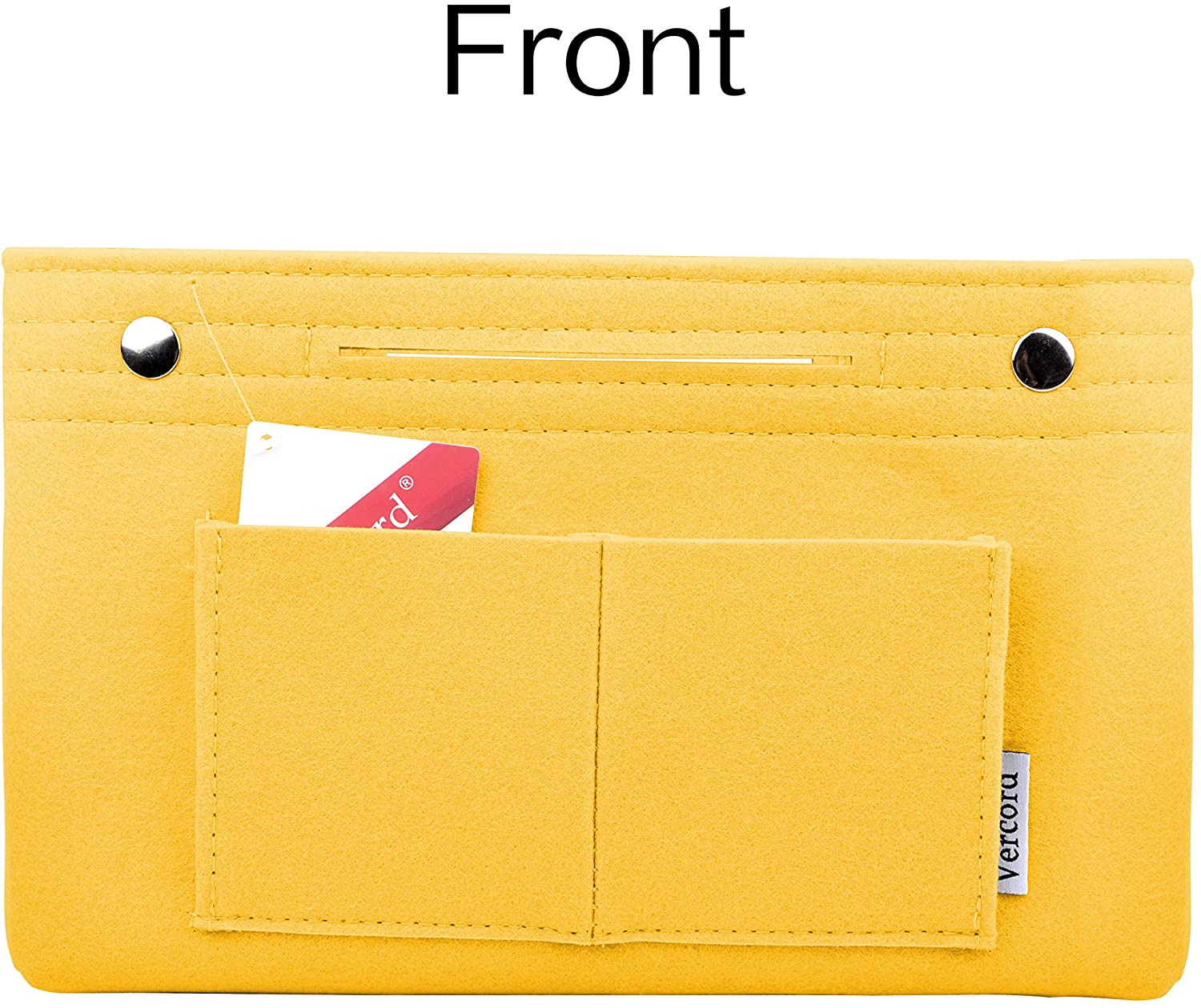 Vercord Felt Tote Handbag Purse Pocketbook Organizer Insert Divider Shaper Bag in Bag