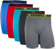 
                        
                          Load image into Gallery viewer, Russell Athletic Men's All Day Comfort Boxer Briefs (5 Pack)
                        
                      
