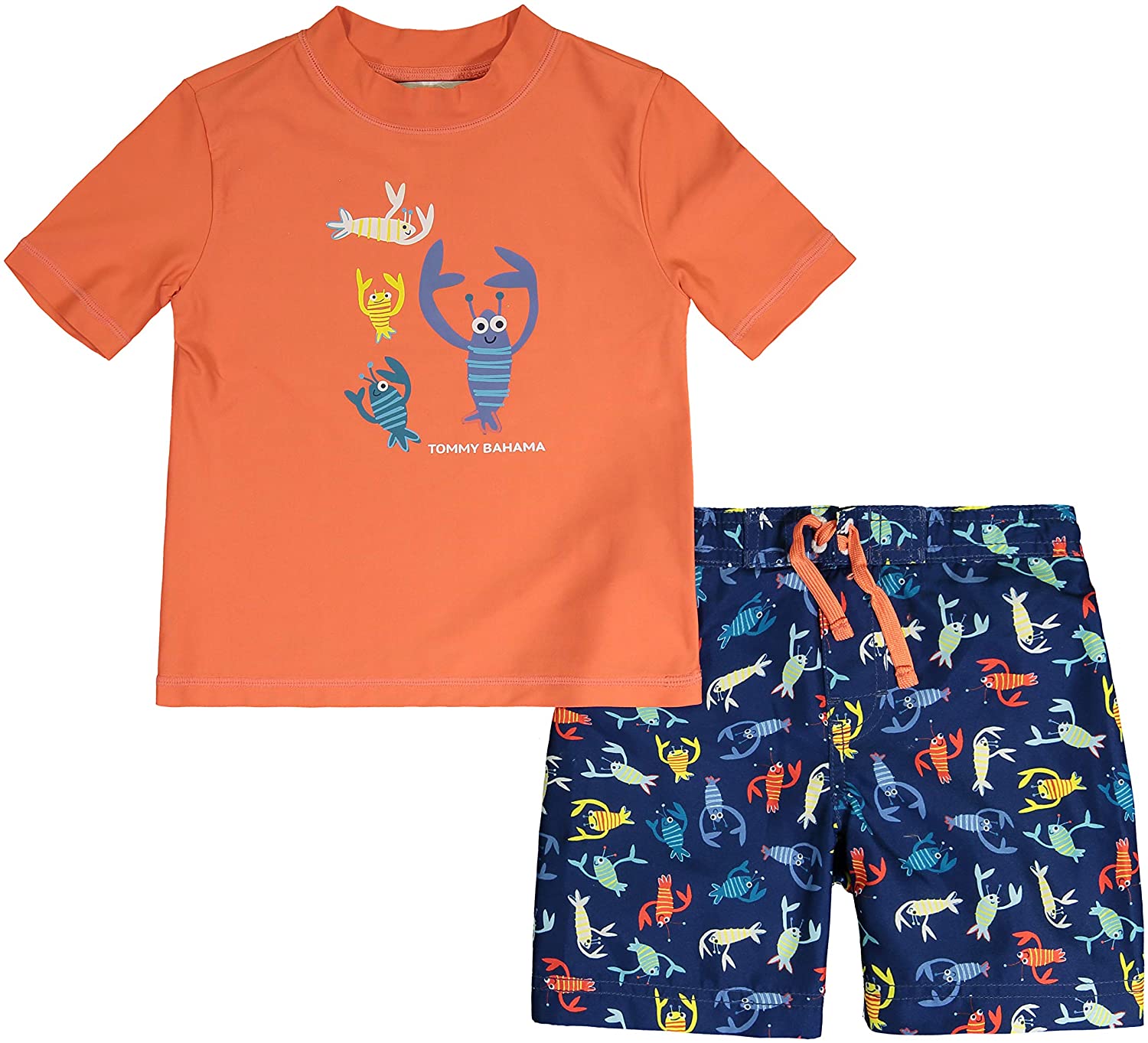 Tommy Bahama Boys' Rashguard and Trunks Swimsuit Set
