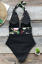 
                        
                          Load image into Gallery viewer, CUPSHE Women's One Piece Swimsuit Halter Plunge Neck Ruched Tummy Control Bathing Suits
                        
                      