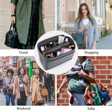 
                        
                          Load image into Gallery viewer, MA STRAP Purse Organizer with Detachable Zipper Pouch Multipurpose Felt Insert Bag Fit Speedy Neverfull Longchamp Tote
                        
                      