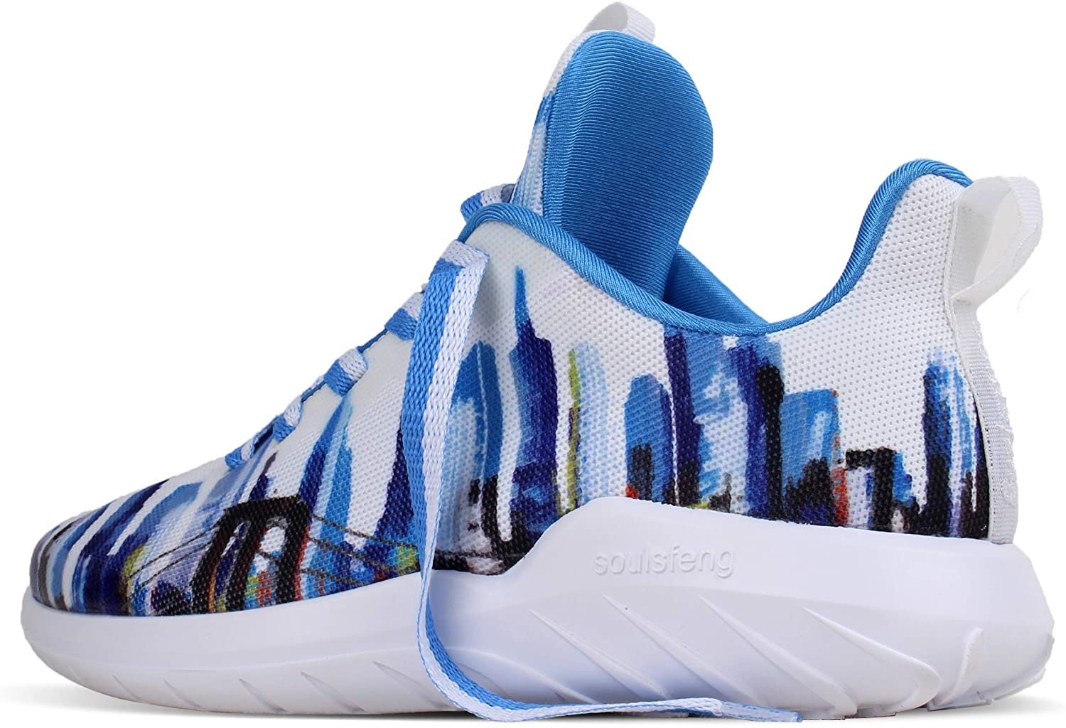 Soulsfeng Mens Running Shoes Mesh Breathable Lightweight Cushioning Training Athletic Sneakers