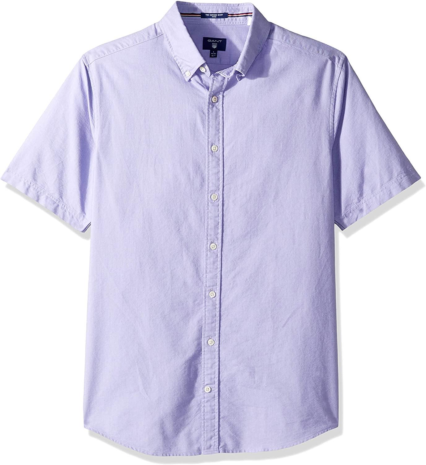 GANT Men's The Fitted Oxford Short Sleeved Shirt - JOY2ESpree