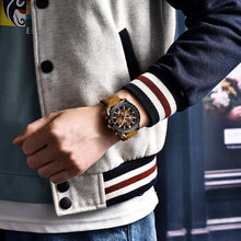 
                        
                          Muat gambar ke penampil Galeri, BENYAR Chronograph Mens Watch Quartz Movement 30M Waterproof | Leather Watch Strap
                        
                      