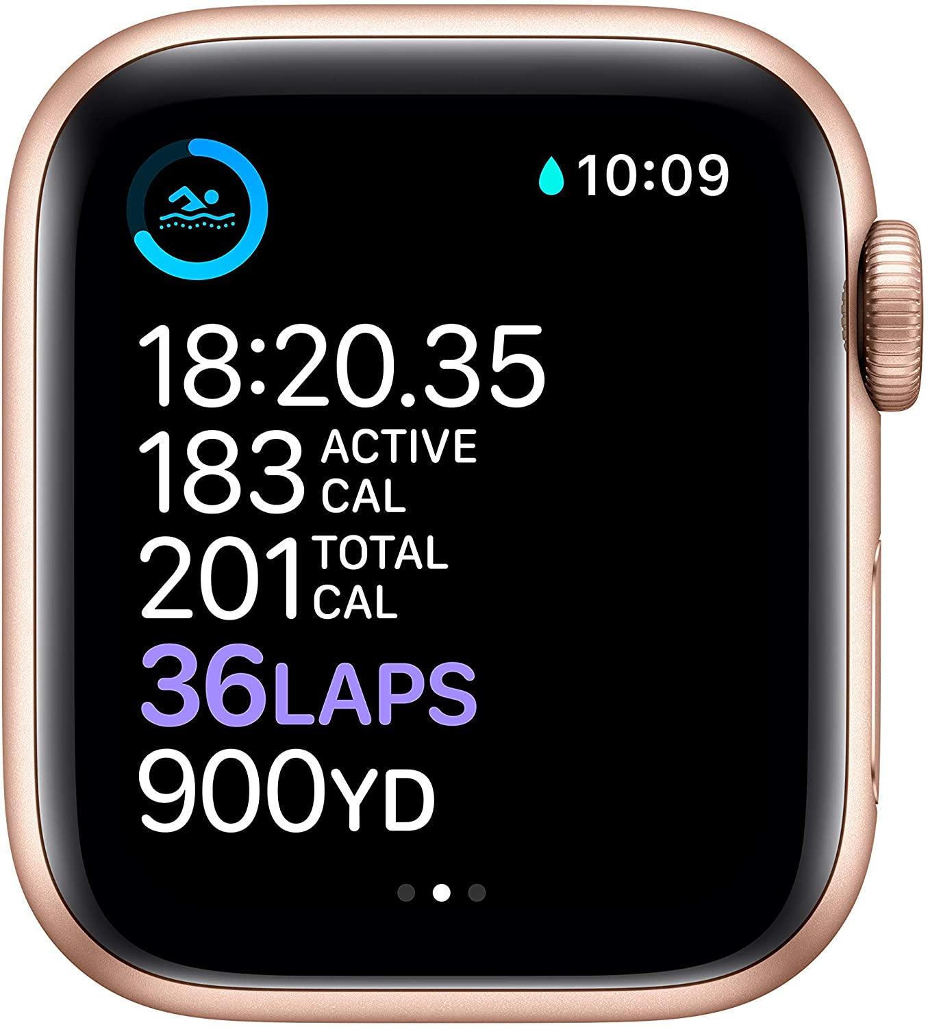 Apple Watch Series 6 (GPS, 44mm) - Space Gray Aluminum Case with Black Sport Band (Renewed) - JOY2ESpree