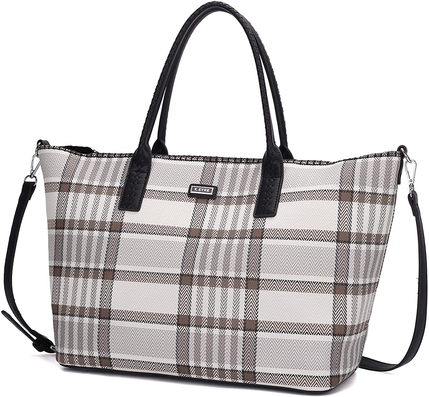K.EYRE Women's Soft Faux Leather Tote Bag Purse Handbags Wallet Tote Shoulder Bag Purse Large Capacity