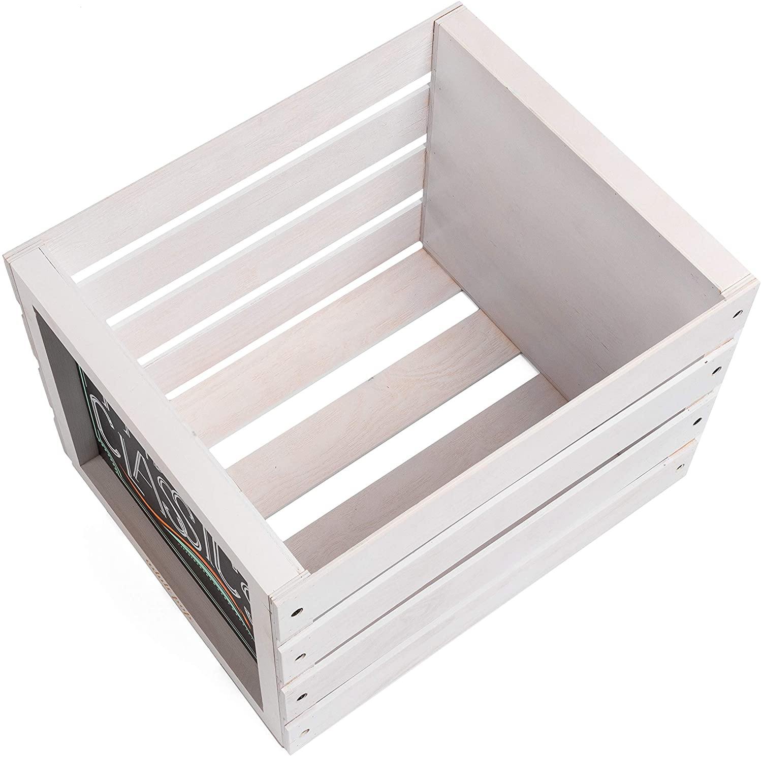Chalkboard Vinyl Record Storage Crate (Snow White) - JOY2ESpree