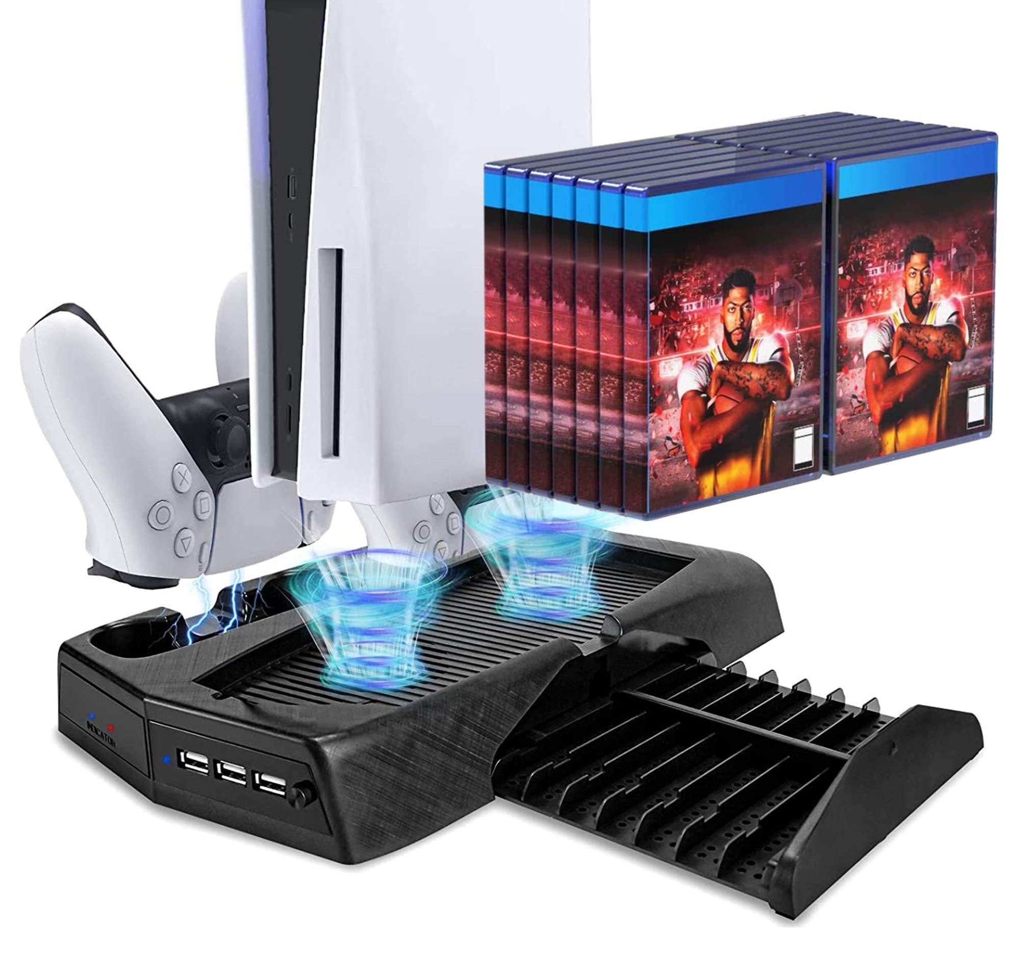 FANPL PS5 Vertical Stand Cooling Fan Station for Playstation 5 Digital Edition/Ultra HD - JOY2ESpree