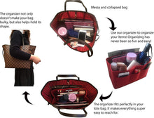 
                        
                          Load image into Gallery viewer, Felt Tote Bag Organizer Insert with Pockets, Handbag Purse Shaper, fits Neverfull, Speedy, Longchamp, etc.
                        
                      