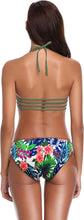 
                        
                          画像をギャラリービューアに読み込む, SHEKINI Women's Floral Printing Cutout Strappy Halter Swimsuits Bikini Suits
                        
                      