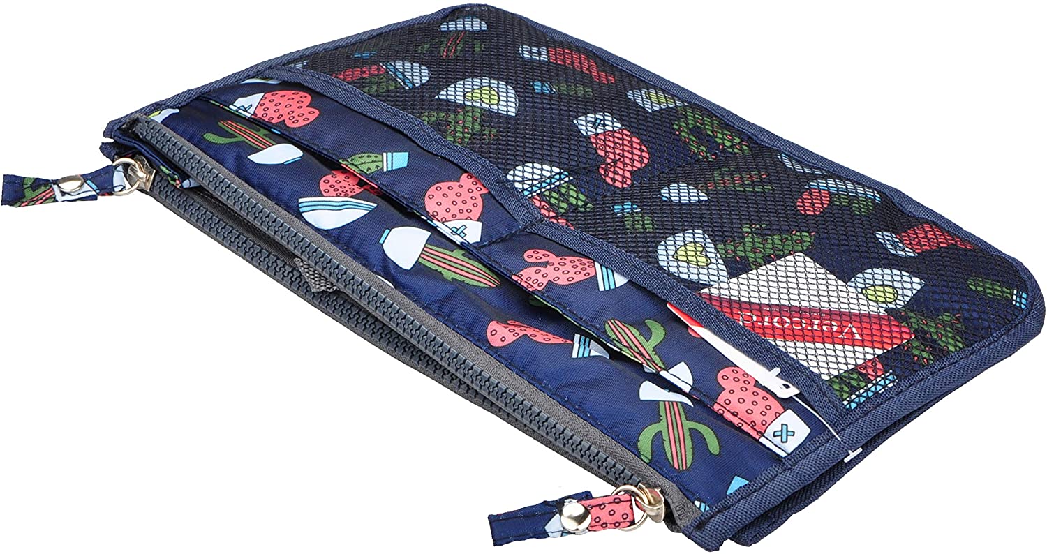 Vercord Updated Purse Handbag Organizer Insert Liner Bag in Bag 13 Pockets Purple Small