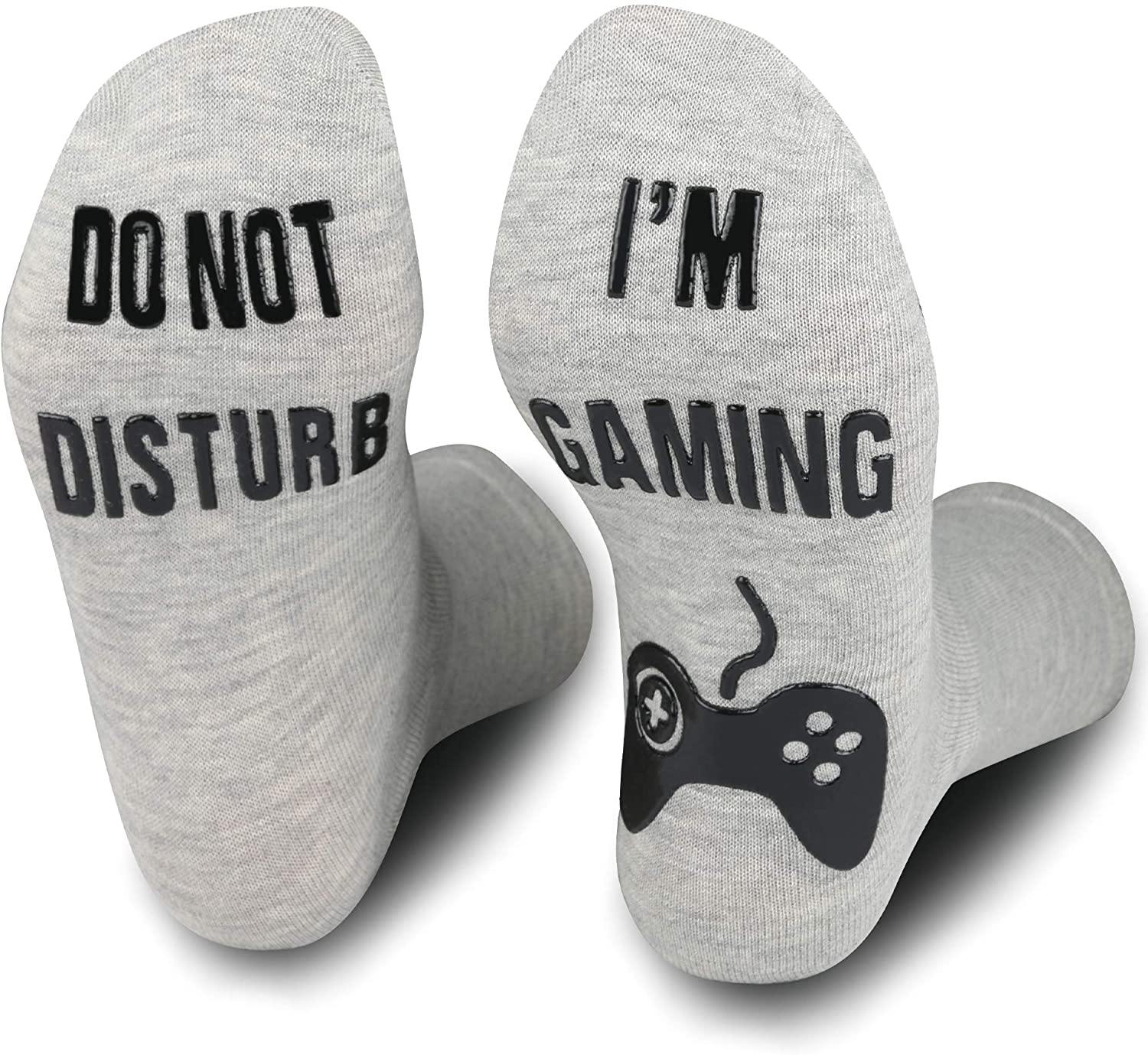 Do Not Disturb I'm Gaming Socks, Gaming Sock Funny Novelty Gift for Teen Boys Mens Gamer Kids Sons Husbands Boyfriends Women - JOY2ESpree
