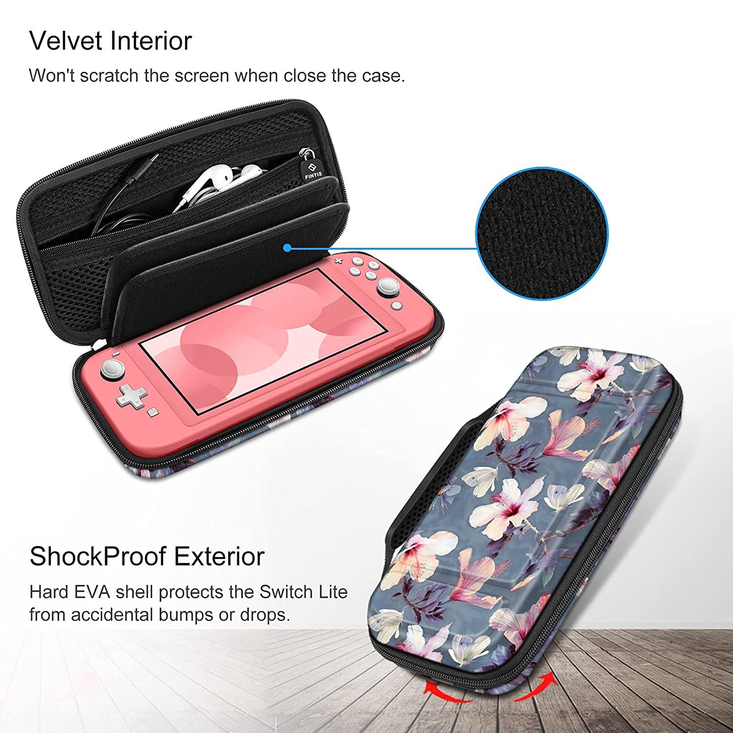 Fintie Carry Case for Nintendo Switch Lite 2019 - [Shockproof] Hard Shell Protective Cover Bag with 15 Game Card/2 Micro SD Card Slots - JOY2ESpree