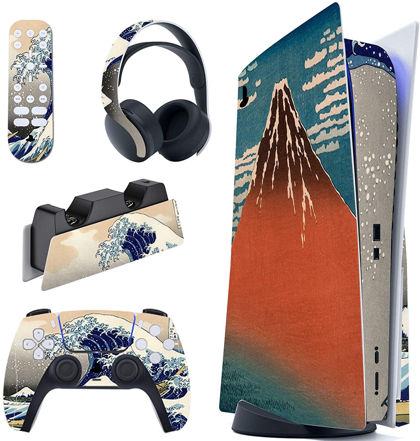 PlayVital Colorful Triangle Full Set Skin Decal for PS5 Console Disk Edition - JOY2ESpree