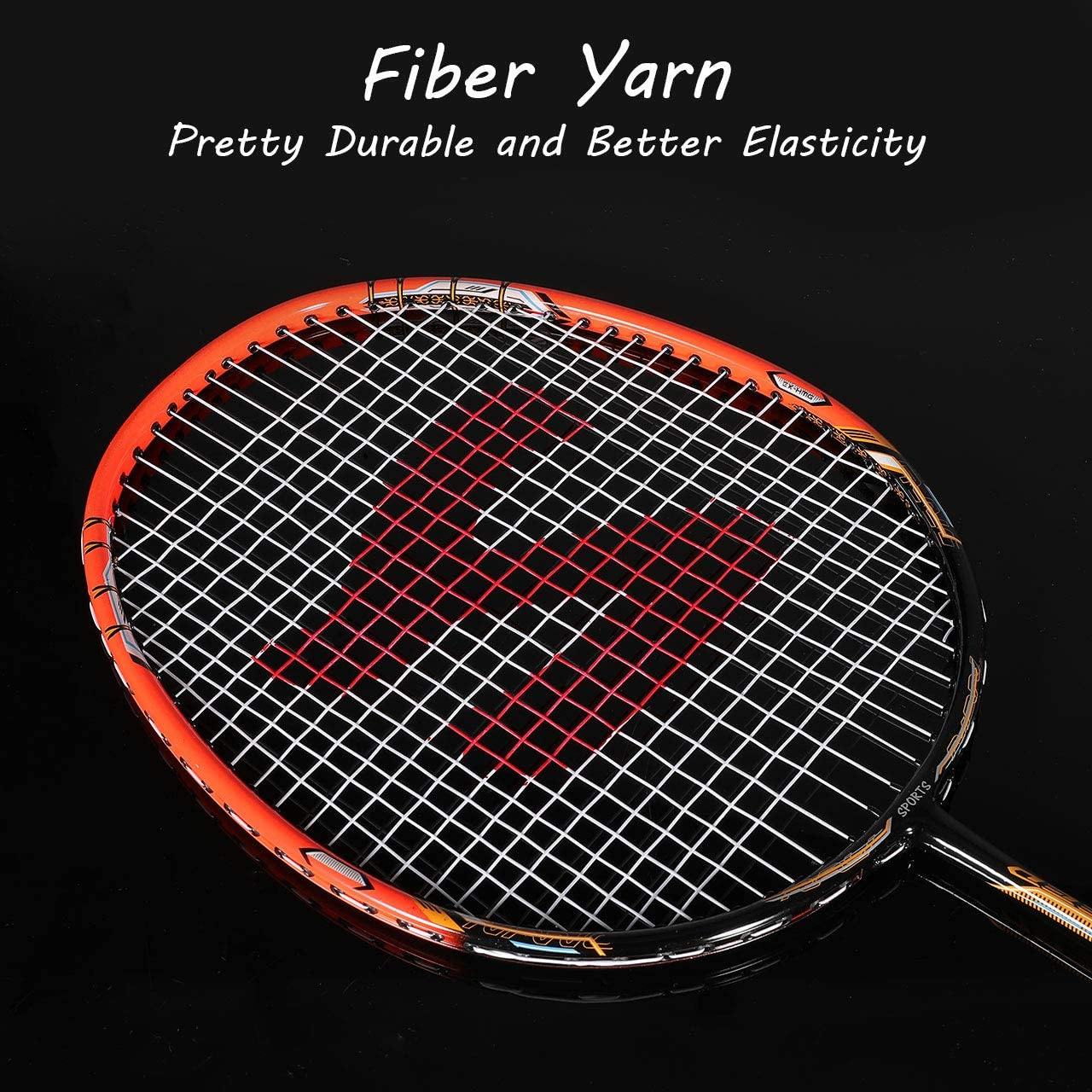 Fostoy Badminton Rackets, Badminton Sets for Backyards, Lightweight Carbon Fiber Badminton Racquets with 3 shuttlecocks and Carry Bag - JOY2ESpree